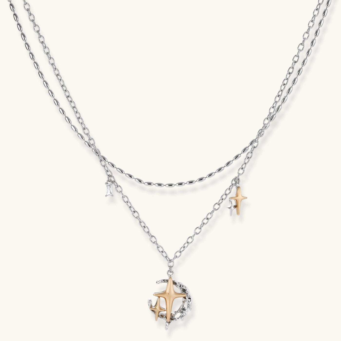 Astra Crescent Layered Necklace