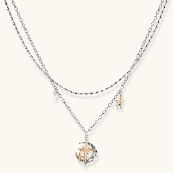 Astra Crescent Layered Necklace