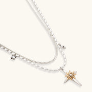 Astra Dagger Layered Necklace