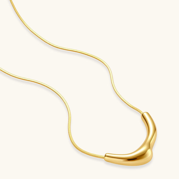 Golden Wishbone Necklace