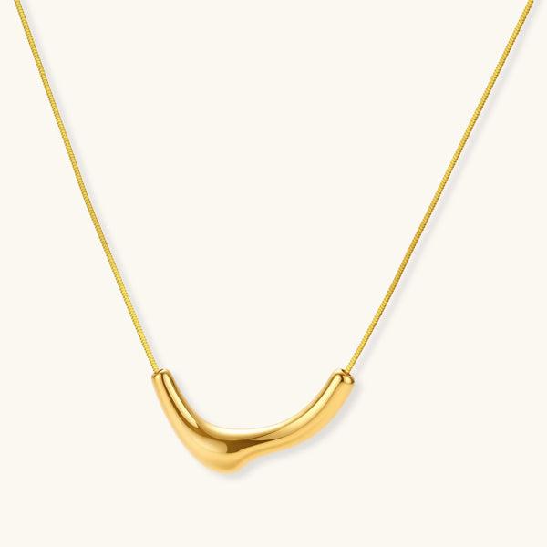 Golden Wishbone Necklace
