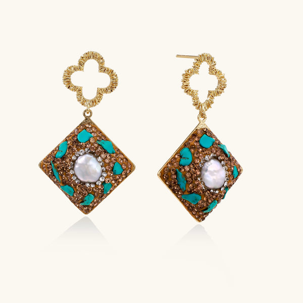 Palace Mosaic Pearl Earrings