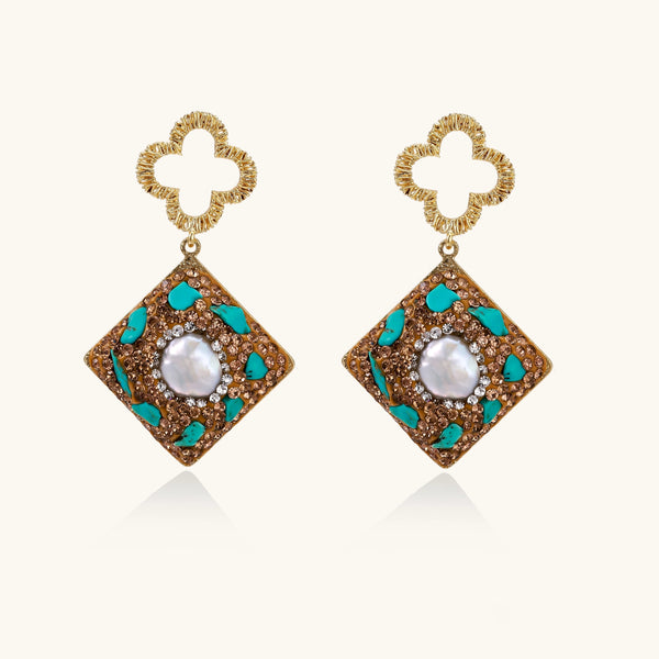 Palace Mosaic Pearl Earrings