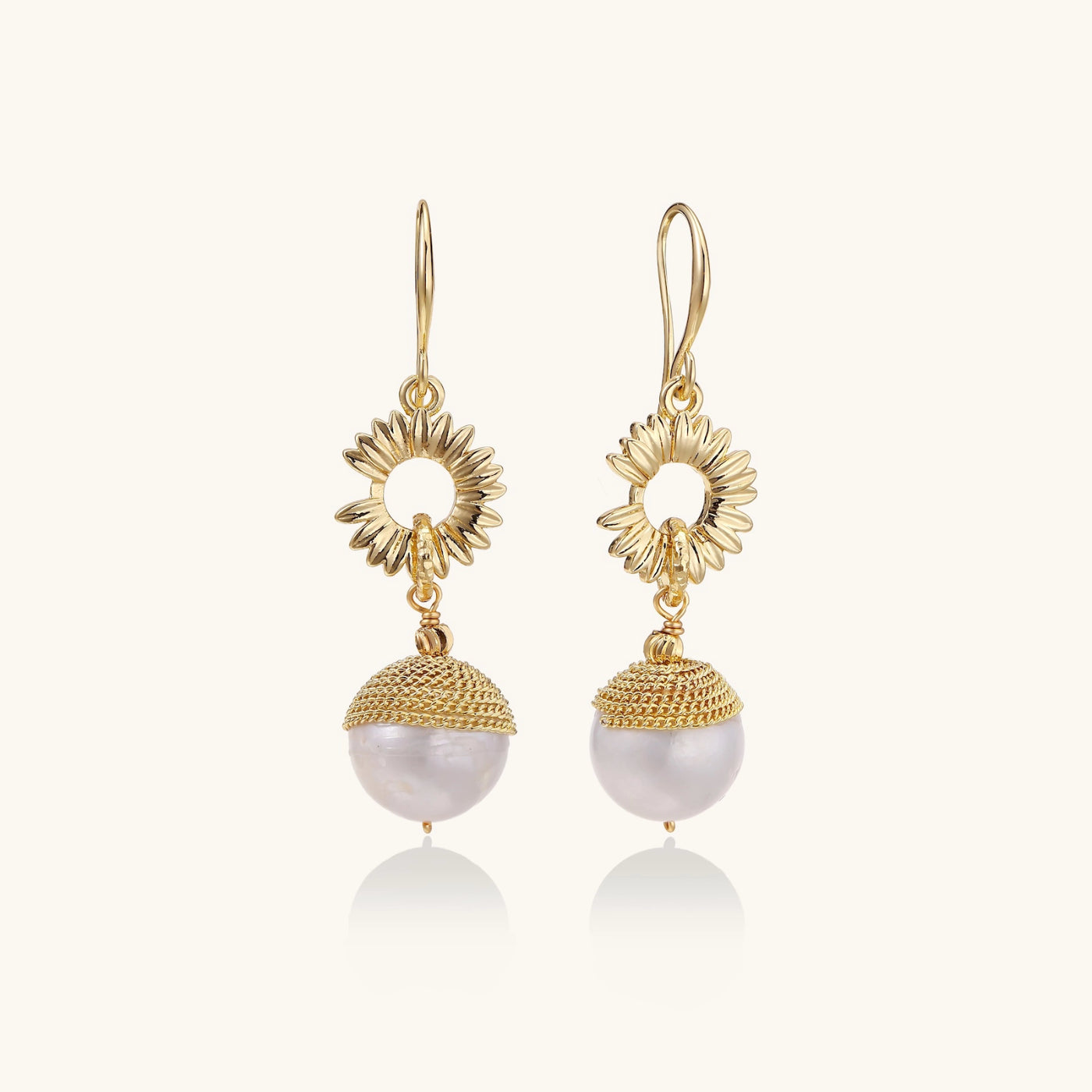 Sunflower Pearl Dangles