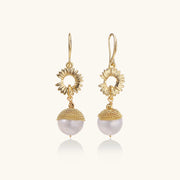 Sunflower Pearl Dangles
