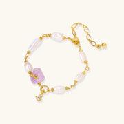 Lavender Drop Pearl Bracelet
