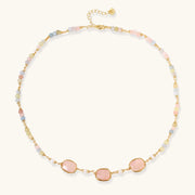 Blushstone Rose Quartz Pearl Necklace