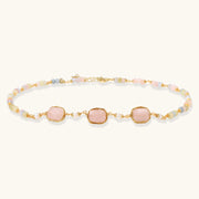 Blushstone Rose Quartz Pearl Necklace
