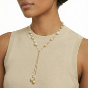 Feather Fall Pearl Lariat