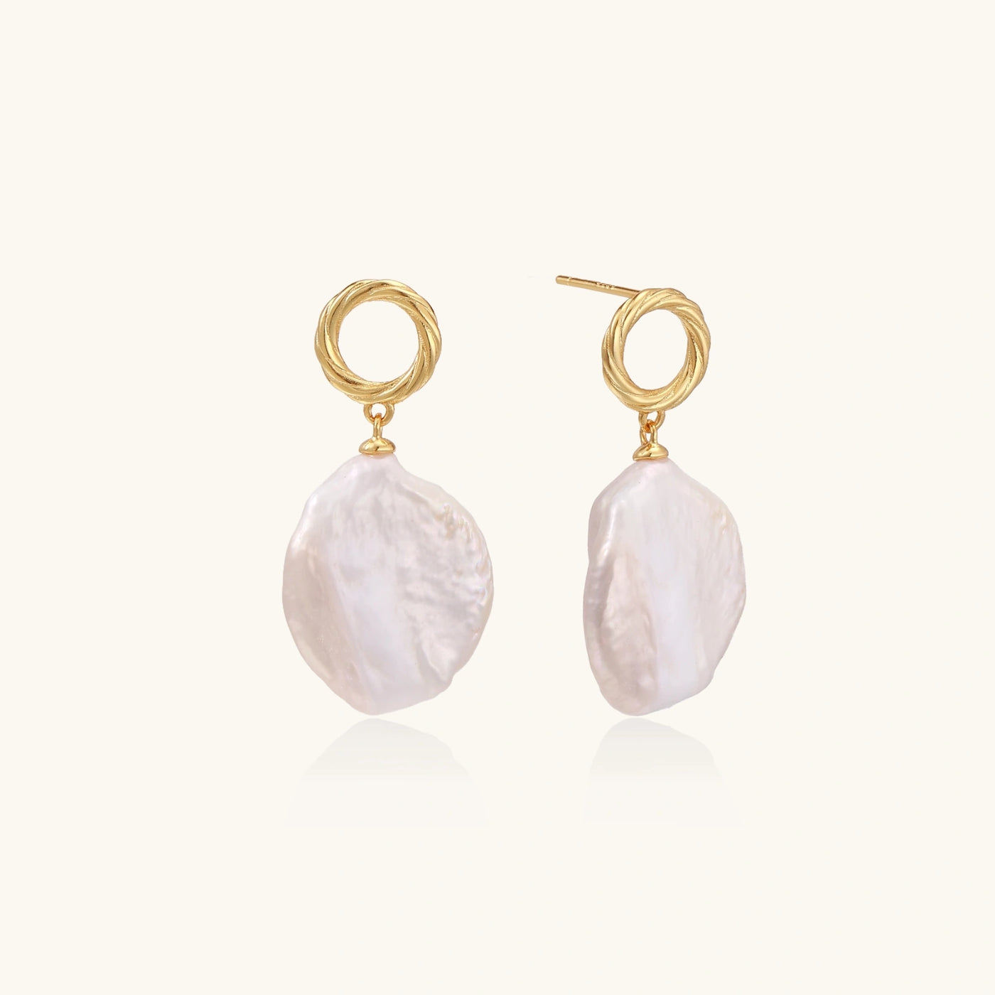 Pearlglow Baroque Pearl Drop Hoops