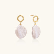 Pearlglow Baroque Pearl Drop Hoops