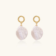 Pearlglow Baroque Pearl Drop Hoops