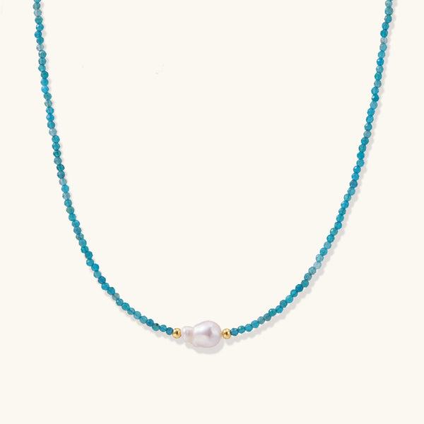 Aqualume Apatite Pearl Necklace