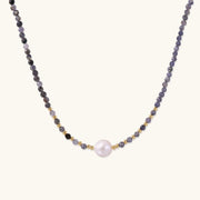 Iolite Dusk Pearl Necklace