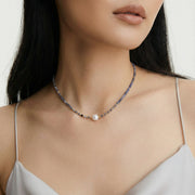 Iolite Dusk Pearl Necklace