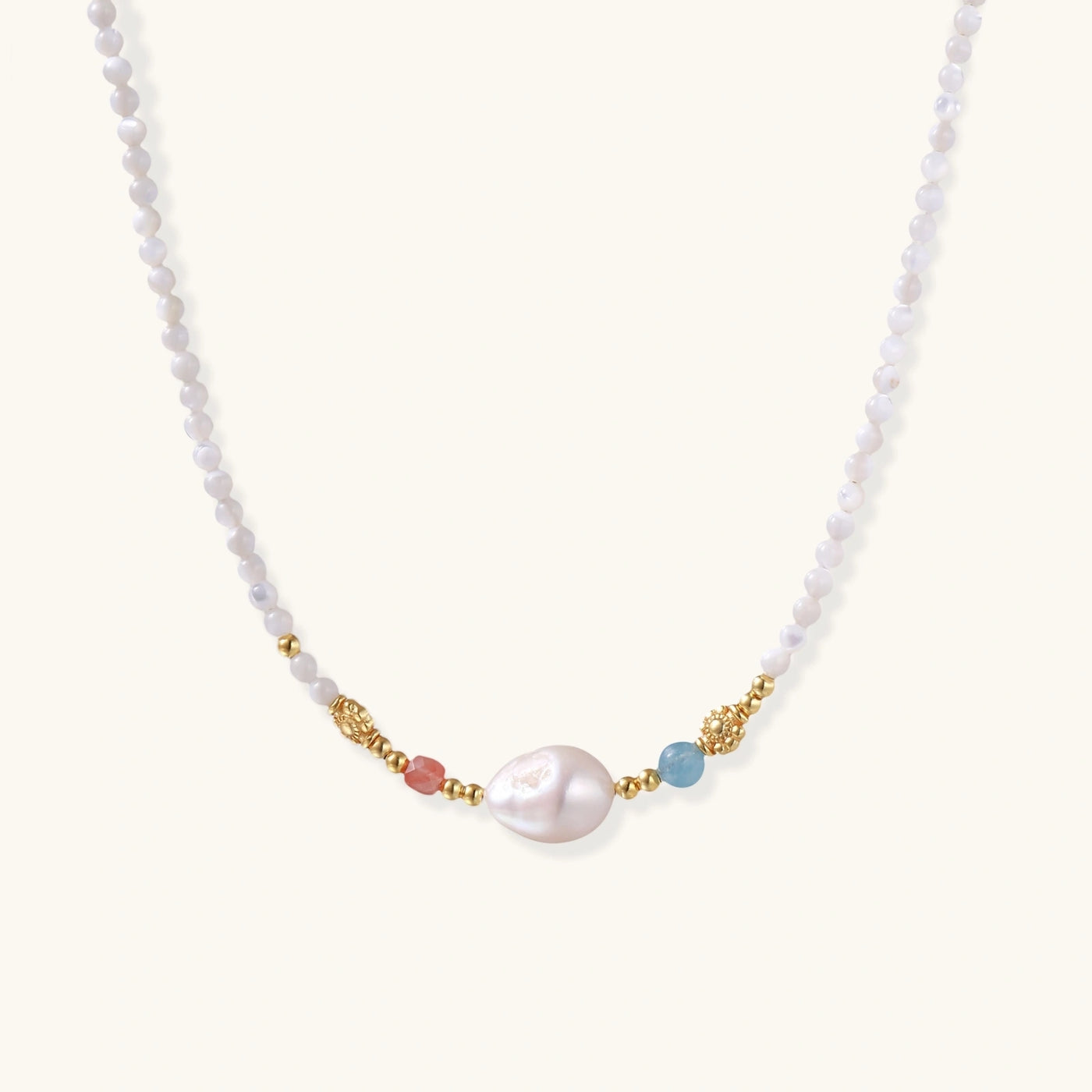 Seabloom Pearl Beaded Necklace