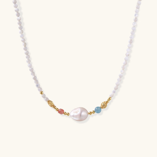 Seabloom Pearl Beaded Necklace