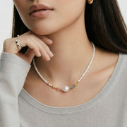Seabloom Pearl Beaded Necklace