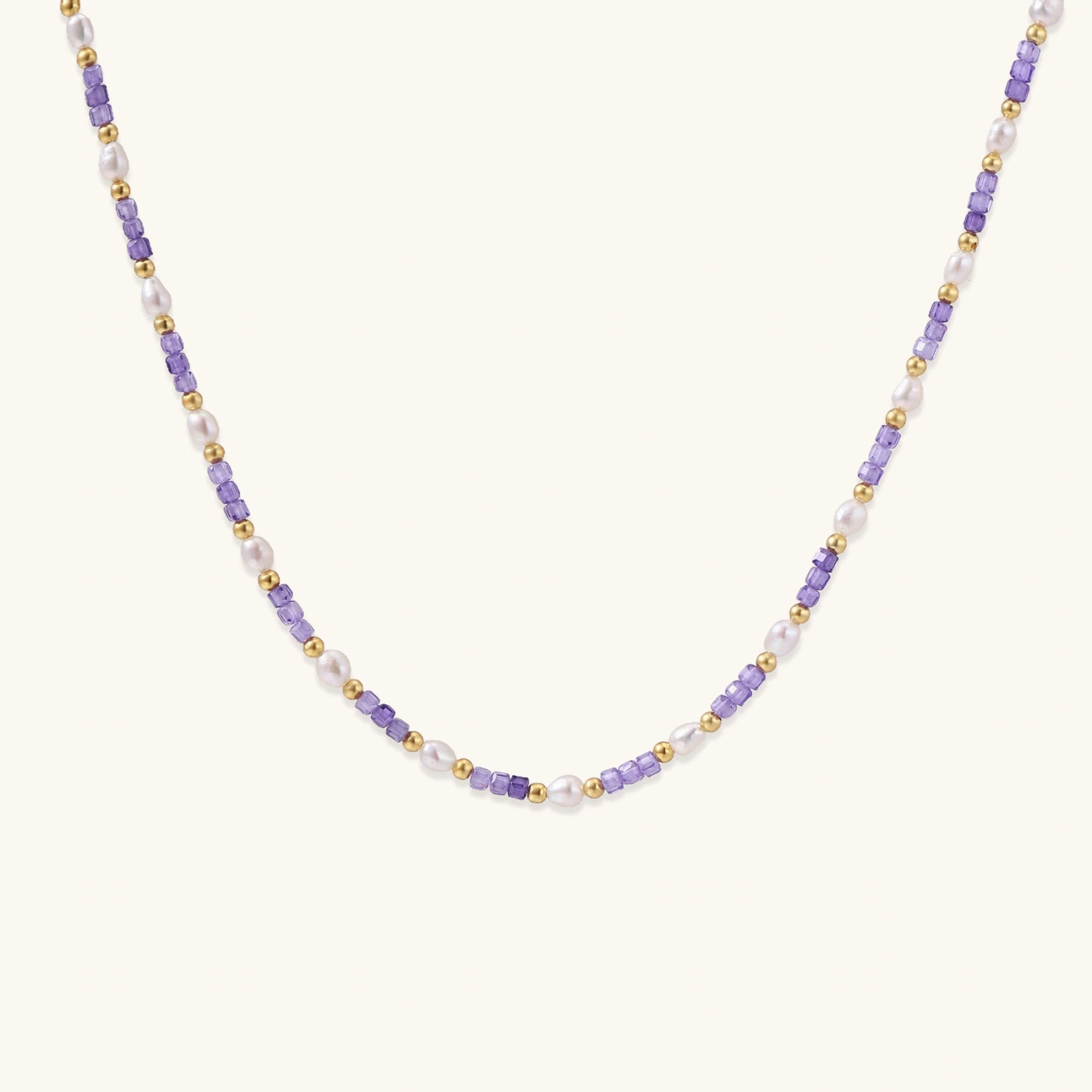 Lavenderglow Pearl Necklace