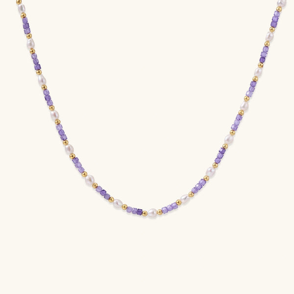 Lavenderglow Pearl Necklace