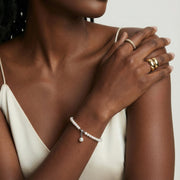 Moonlit Pearl Strand Bracelet