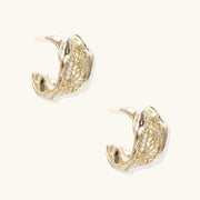 Gilded Veil Hoop Earrings