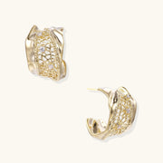 Gilded Veil Hoop Earrings