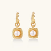 Byzantine Pearl Drop Hoops