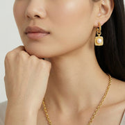 Byzantine Pearl Drop Hoops