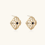 Lapis Oracle Mother-of-Pearl Studs
