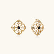 Lapis Oracle Mother-of-Pearl Studs