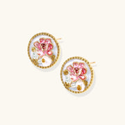 Roseglass Garden Pearl Studs