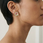 Roseglass Garden Pearl Studs