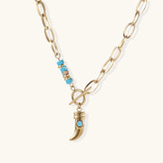 Goldfang Tusk Turquoise Necklace