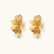 Golden Hour Orchid Studs