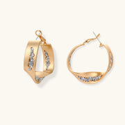 Solarcrest Crystal Wave Hoops