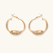 Solarcrest Crystal Wave Hoops