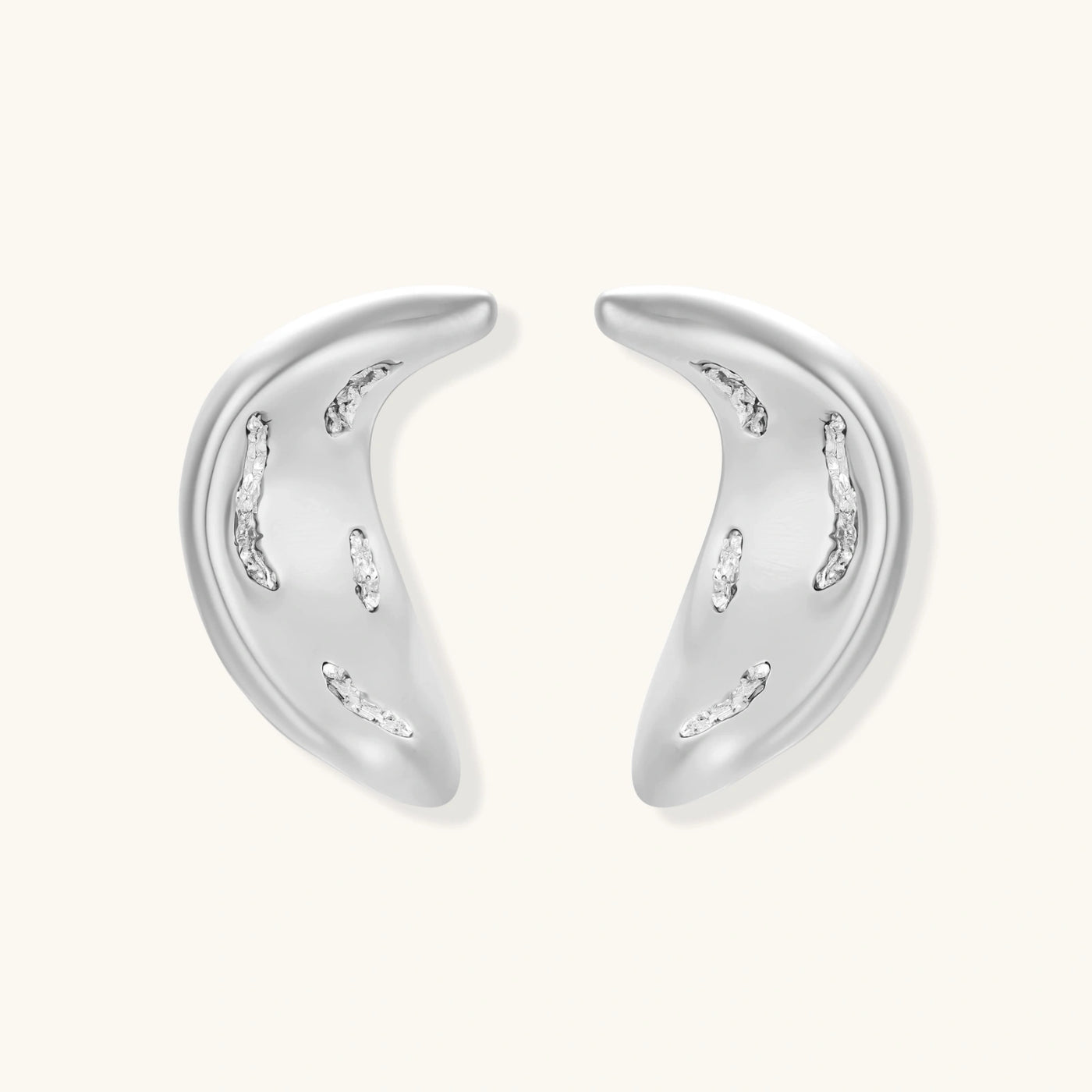 Crater-Silver Earrings