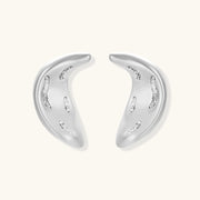 Crater-Silver Earrings