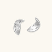Crater-Silver Earrings