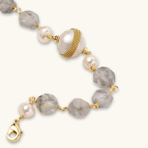 Cloudveil Quartz Pearl Bracelet