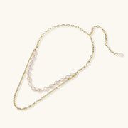 Gilded Pearldrift Layered Necklace