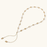 Feather Fall Pearl Lariat