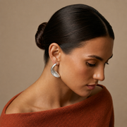 Crater-Silver Earrings