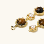 Ambergaze Tiger Eye Pearl Bracelet