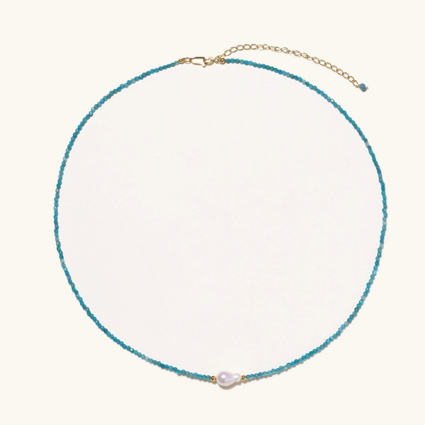 Aqualume Apatite Pearl Necklace