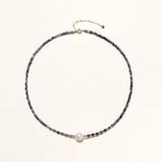 Iolite Dusk Pearl Necklace