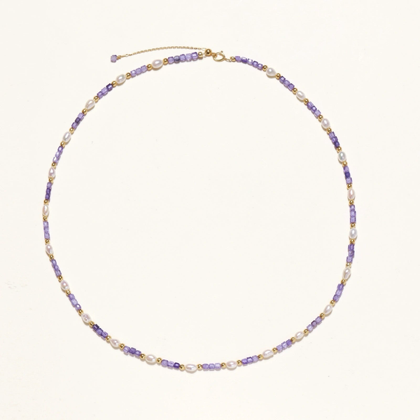 Lavenderglow Pearl Necklace